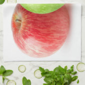 リンゴを2つ キッチンタオル (折り畳み)