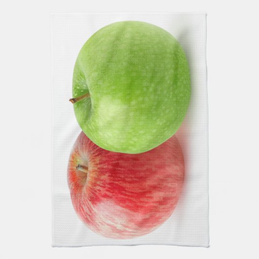 リンゴを2つ キッチンタオル (縦)