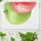 リンゴを2つ キッチンタオル (折り畳み)