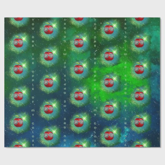 リンゴインサンクフル銀河系ラッピング紙 ラッピングペーパー (フラット)