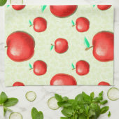 リンゴエレガント模様ハニカム背景 | キッチンタオル (折り畳み)