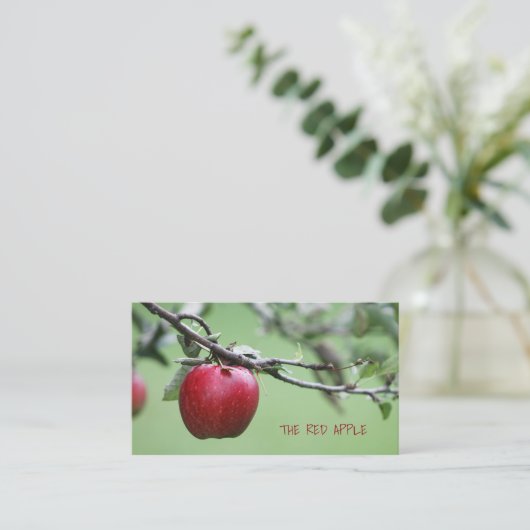 リンゴオーガニックの生鮮赤リンゴ 名刺 (スタンド正面)