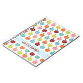 リンゴカラフル及び水玉模様シームレス模様 ノートブック (左側)