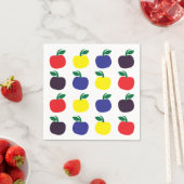 リンゴカラフル果実 スタンダードカクテルナプキン (インサイチュ)