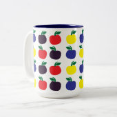 リンゴカラフル果実 ツートーンマグカップ (正面左)