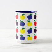 リンゴカラフル果実 ツートーンマグカップ (中央)