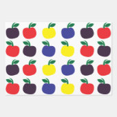 リンゴカラフル果実 ラッピングペーパーシート (正面)