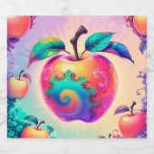 リンゴカラフル スパークリングワインラベル (シングルラベル)