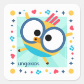 リンゴキッズパーティーとビリー スクエアシール (正面)