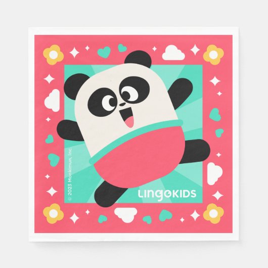 リンゴキッズパーティー紙ナプキンズウィズエリオット スタンダードランチョンナプキン (正面)