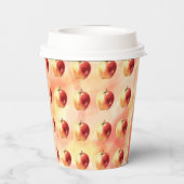 リンゴデザイン使い捨てコーヒーカップ 紙コップ (裏面)