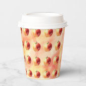 リンゴデザイン使い捨てコーヒーカップ 紙コップ (正面)