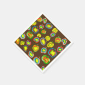 リンゴファンキー水色フルーツデザイン スタンダードカクテルナプキン (角)