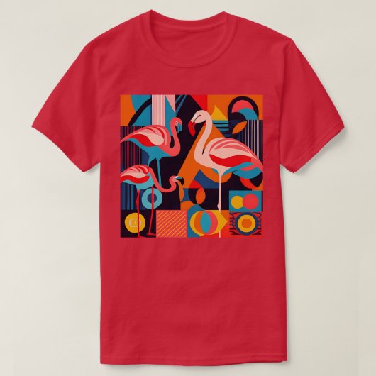 リンゴフラミンゴTシャツ Tシャツ (デザイン正面)