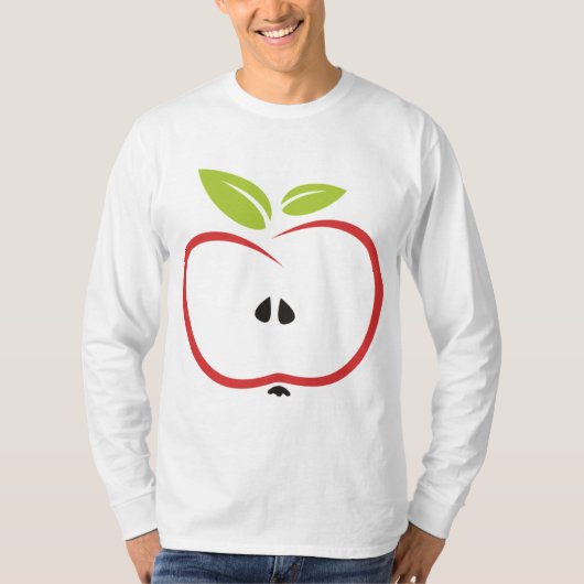 リンゴ健康な赤い果実 Tシャツ (正面)