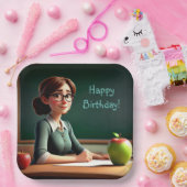 リンゴ先生誕生日 ペーパープレート (パーティー)