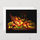 リンゴ入りコルヌコピア ポストカード (正面/裏面)