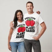 リンゴ全食植物性果実おもしろいビーガンVeg Tシャツ (ユニセックス)
