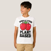 リンゴ全食植物性果実おもしろいビーガンVeg Tシャツ (正面フル)