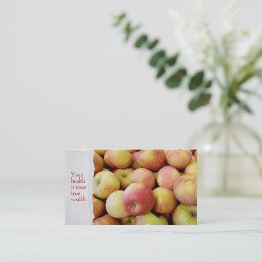 リンゴ収穫 名刺 (スタンド正面)
