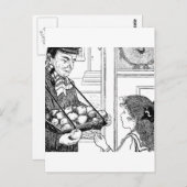 リンゴ売り ポストカード (正面/裏面)