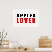 リンゴ好き ポスター (キッチン)