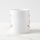 リンゴ手描き |最高の先生 ジャンボコーヒーマグカップ (正面)