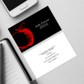 リンゴ手描き |黒 名刺