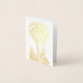 リンゴ摘み女性ハッピーバースデー 箔カード (正面)