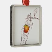 リンゴ摘み メタルオーナメント (右)