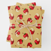 リンゴ果実模様 ラッピングペーパーシート (インサイチュ)