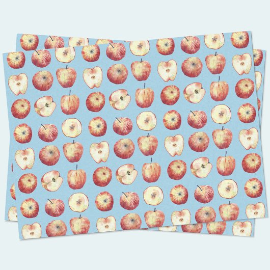 リンゴ果実水彩 薄葉紙