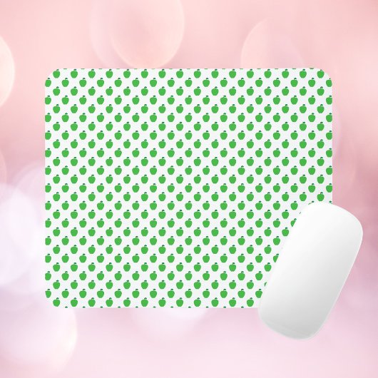リンゴ果実緑のパターン マウスパッド