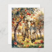 リンゴ果樹園で (正面/裏面)