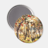 リンゴ果樹園で マグネット (正面/裏面)