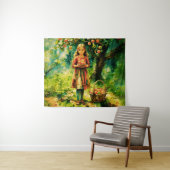 リンゴ果樹園の少女 タペストリー (インサイチュ(横))