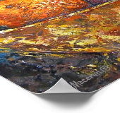 リンゴ梨ボウルの果実はまだライフアート絵画の ポスター (角)