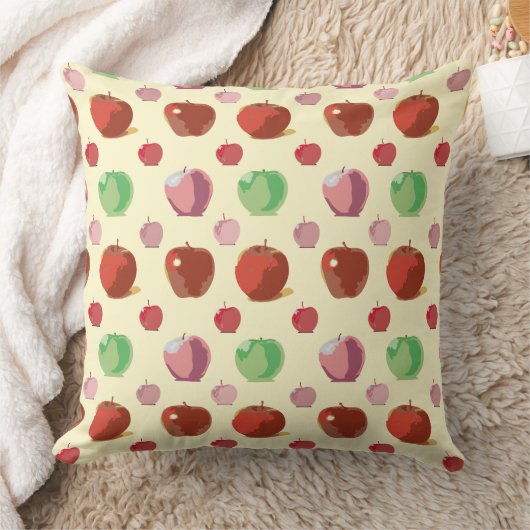 リンゴ模様 クッション (ブランケット)
