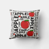 リンゴ模様 クッション (裏面)