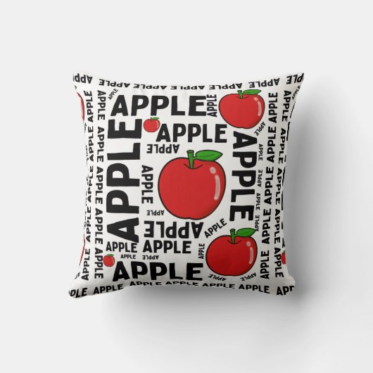 リンゴ模様 クッション (裏面)