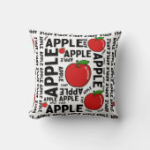 リンゴ模様 クッション (正面)