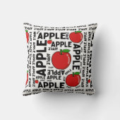 リンゴ模様 クッション (裏面)