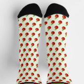 リンゴ模様 ソックス (上部)