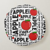 リンゴ模様 ラウンドクッション (裏面)