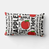 リンゴ模様 ランバークッション (裏面)