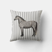 リンゴ灰色の馬枕 クッション (裏面)