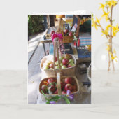 「リンゴ無料」お祝いカード カード (黄色い花)