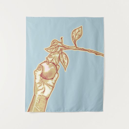 リンゴ狩りの収穫 タペストリー (正面)