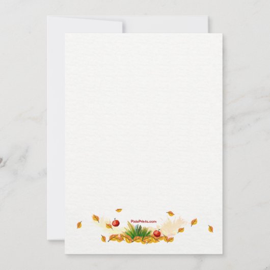 リンゴ狩りの季節 招待状 (裏面)