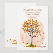 リンゴ狩りの季節 招待状 (正面/裏面)